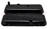 1965-72 CHEVY BB 396-427-454 SHORT VALVE COVERS BLACK WITH DRIPPER RAILS