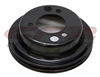 Black steel add on Crank Pulley Chevy short single groove 1 327 350 454 396